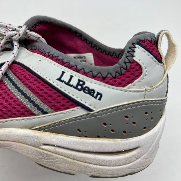L.L. Bean Womens Trail Sneakers 8W Gray Lace Up Athletic Shoes Hiking Outdoors - Picture 7 of 8